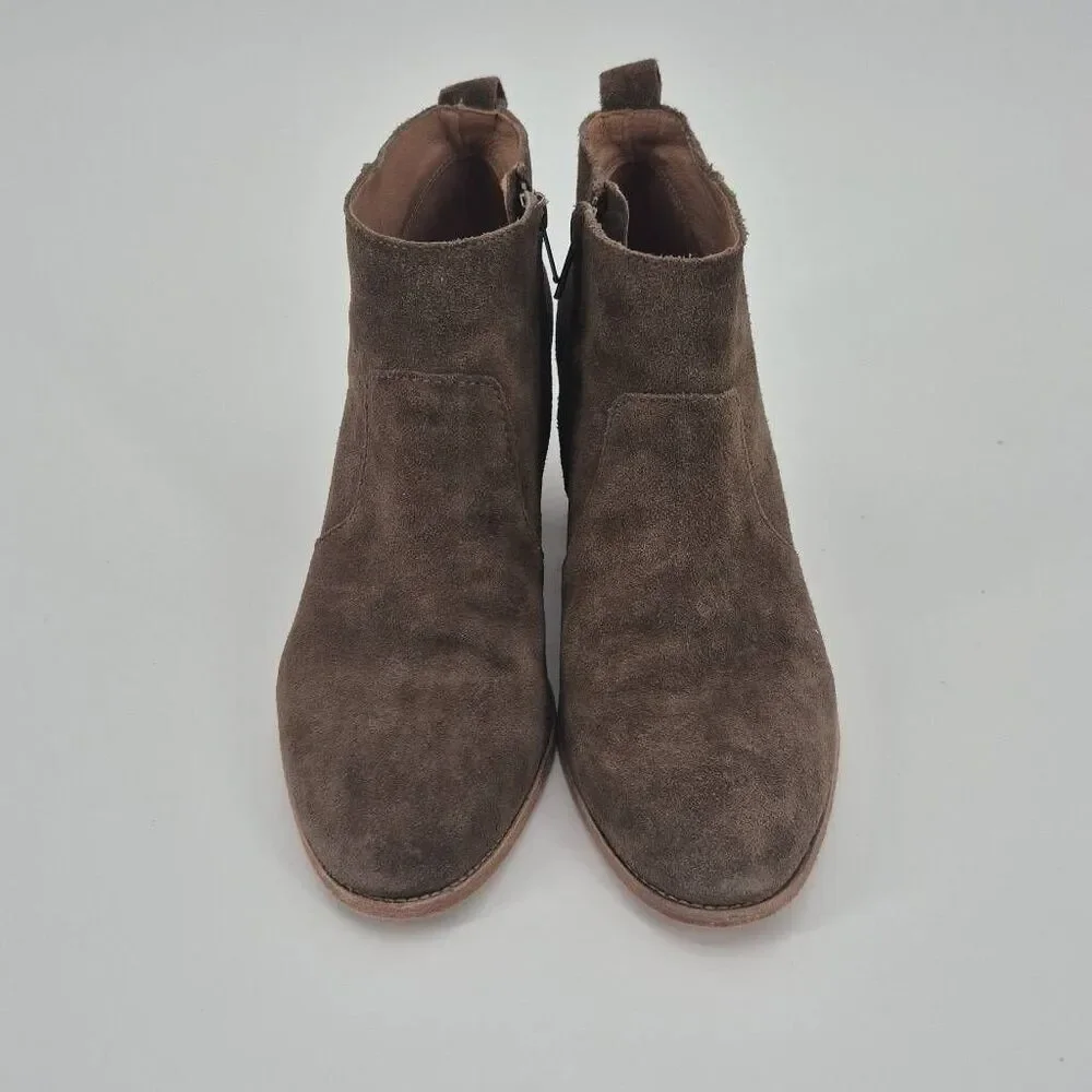 Madewell Ankle Boots Brenner Brown Suede Shoes Size 10